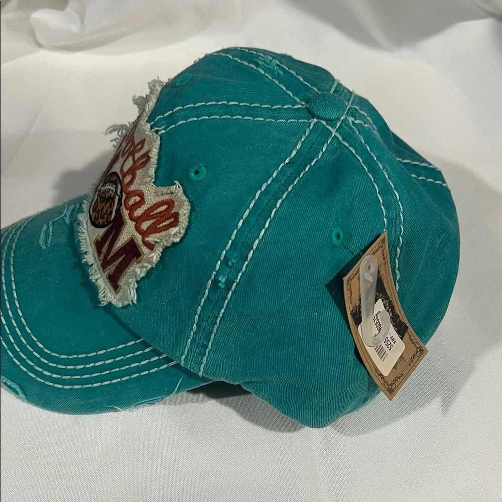 Teal Football‎ Mom Cap